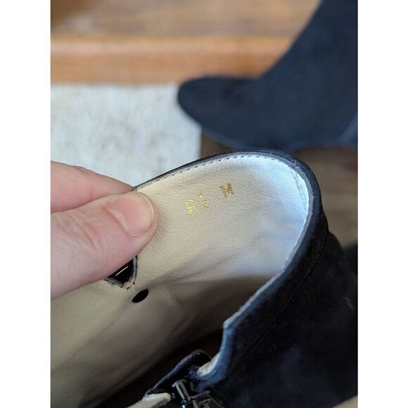 Vintage Amalfi Women's Size 8.5 M Black Leather Pillow Ankle Booties Boots Italy - Picture 6 of 8